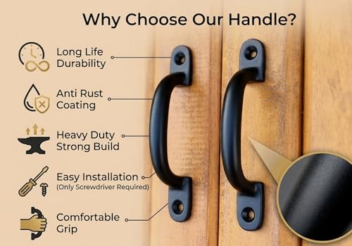 Image of Mix&Match 4inch Drawer Handle Black Matte Finish Pull Knob Pack of 6