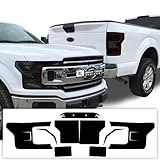 BOGAR TECH DESIGNS - Full Headlight Taillight Precut Overlay Tint Kit with Tools Fits Ford F150 2018-2020, Dark
