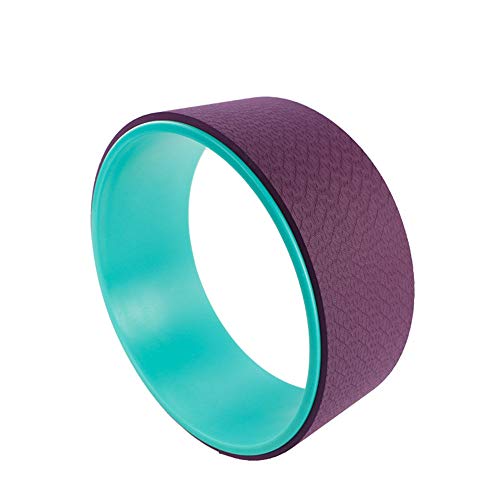Yingm Yoga Wheel Prop Yoga Wheels Durable and Comfortable TPE Rear Wheels And Stretchers Perfect Stretching Accessories Releasing Muscle Tension (Color : Green Purple)