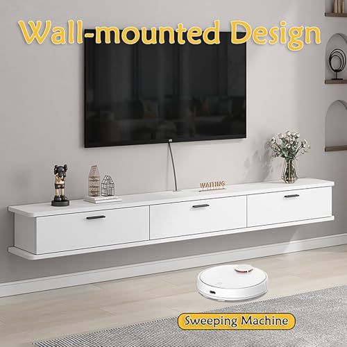 Architecture d'Intérieur et Décoration Meuble TV suspendu en bois moderne avec console multimédia