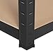 Yaheetech Black 5-Shelf Steel Shelving Unit Storage Rack Adjustable Garage Shelves Utility Rack Display for Home Office Garage 71in Height, 1 Pack