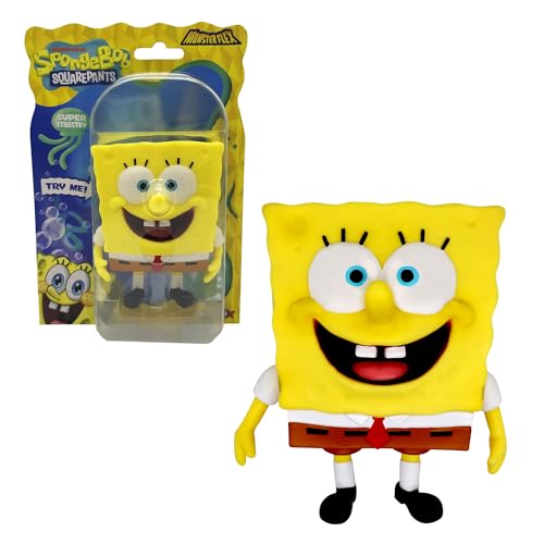 Bizak Monsterflex Bob Esponja Figura Bob Esponja, muñeco súper Extensible y elástico, Producto Oficial, 4 Modelos para coleccionar, para Fans y niños Desde 6 años (64393003-1)
