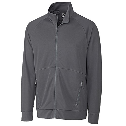 Cutter & Buck Men's Big and Tall Big & Tall Spark Systems Peak Full-Zip Jacket, Elemental Grey, XLT
