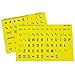Braille with Large Print Keyboard Stickers Combined - Yellow Keys With Black Large Print Characters/Letters - Perfect for Visually Impaired Individuals, Low Vision, or Low Light for Seniors and People with Vision Impairment