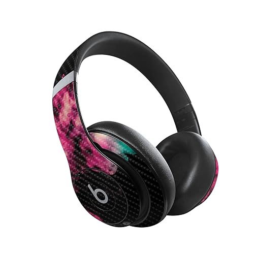 Image of MightySkins Carbon Fiber Skin Compatible with Beats Studio Pro - Magenta Smoke | Protective, Durable Textured Carbon Fiber Finish | Easy to Apply