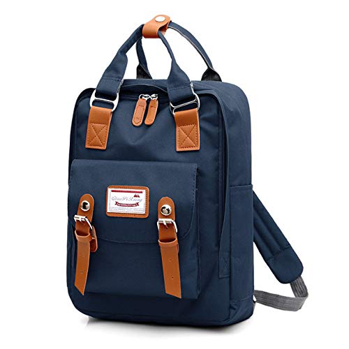Rucksäcke Laptop,USB-Multifunktionsdrucker Schultertasche Canvas Schultasche Für Jugendliche Mädchen Jungen Reisen Rucksäcke, Dunkelblau