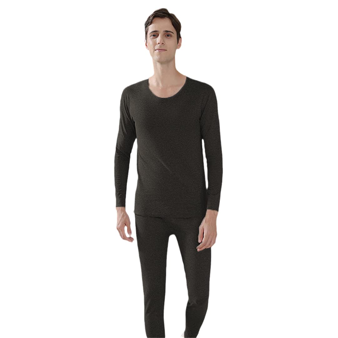 Disimlarl Conjunto de ropa interior térmica de invierno para hombres y mujeres Ropa interior térmica de doble capa de cachemira