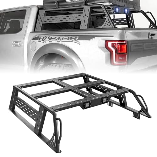 XOOKUN Full Size Truck Bed Rack, Compatible with F150 1992-2024, Roof Top Tent Mount