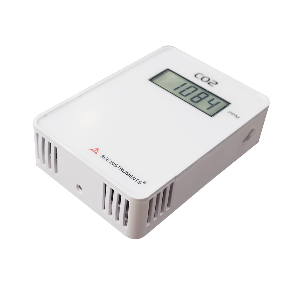*ENVÍO EN EL Mismo DÍA* Transmisor de CO₂ para Montaje en Pared (Rango: 0-5000 ppm) para invernaderos, Agricultura, Laboratorios | Modelo AI-CO2 (Salida de 4-20 mA con Pantalla)