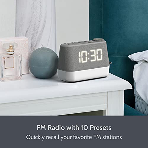 Digital Alarm Clock Radio With Sound Machine, Led Night Light And Dimmable Display, Alarm Clocks For Bedrooms With Battery Backup, Usb Charger And Sleep Sounds, Led Clock With White Noise Machine #TOP6