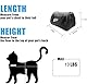 ZvoanSem Tragetasche für kleine Katzen, Kätzchen, Welpen, kleine Hunde, für Reisen, von Fluggesellschaften zugelassen, Kleintiere (schwarz, mittelgroß)