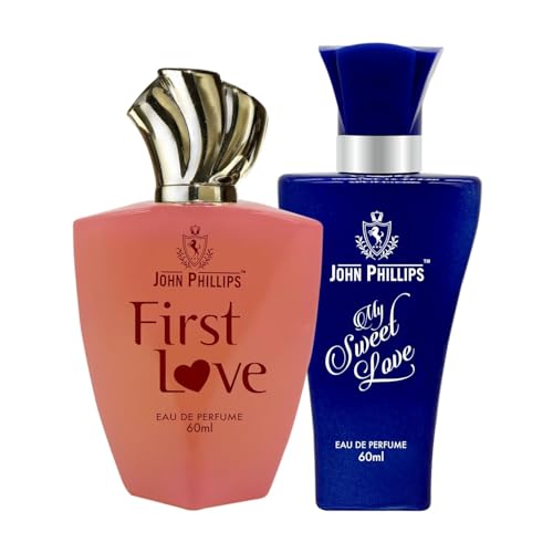 Image of JOHN PHILLIPS MY SWEET LOVE & FIRST LOVE Eau De French Perfume Combo Gift Set For Women(Pack Of 2,120 ML)