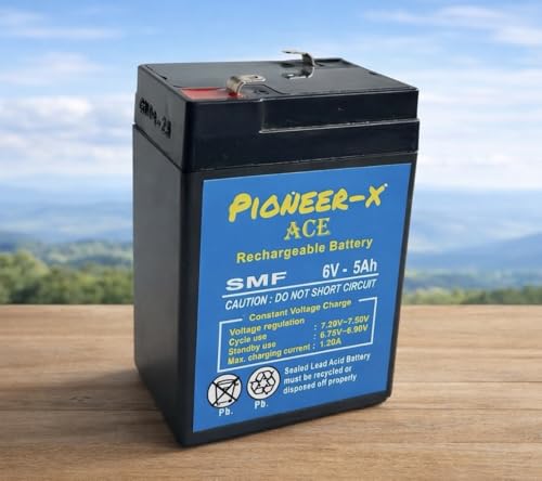 Image of PX ACE 6 Volt 5 Ampere Rechargeable AGM-SMF Battery, Calcium Inside for Long Life, 6V 5 Ah