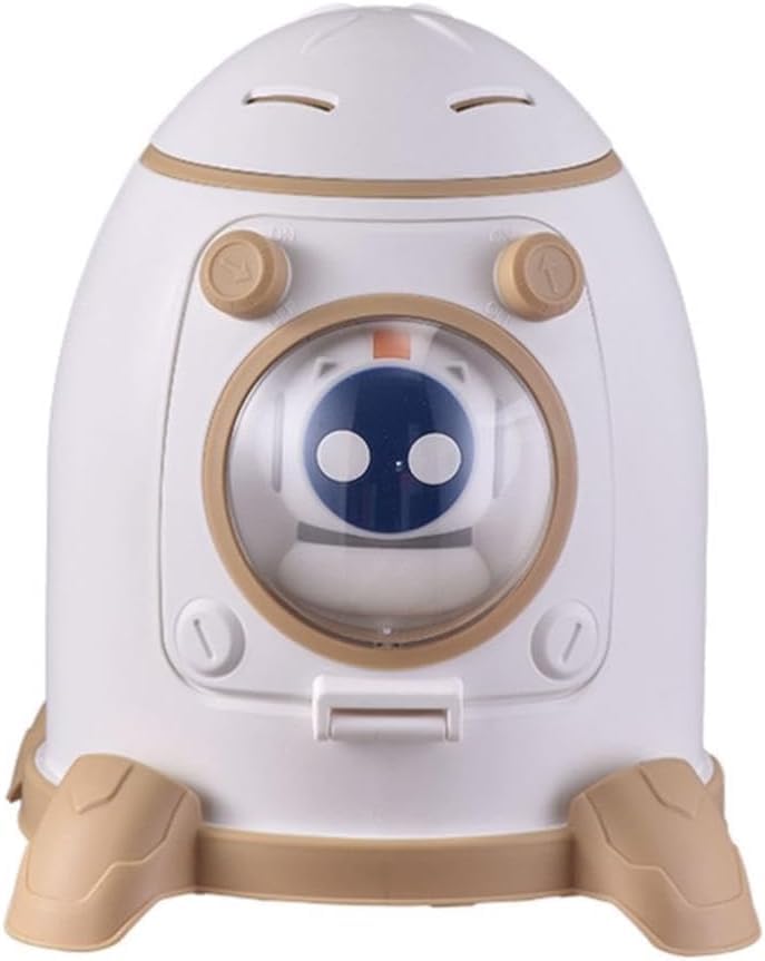 Sajani Creative Cartoon Design Money Bank, Money Saving Bank with Coin Slot, Plastic Piggy Bank for Boys & Girls (Pack of 1) (Astronaut Money Bank -Brown)