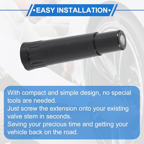 Image of Motoforti 5 Set 39mm Tire Valve Extension with Dustproof Cap Universal Plastic 180 Degrees Tire Valve Stem Extension for Most Cars Truck