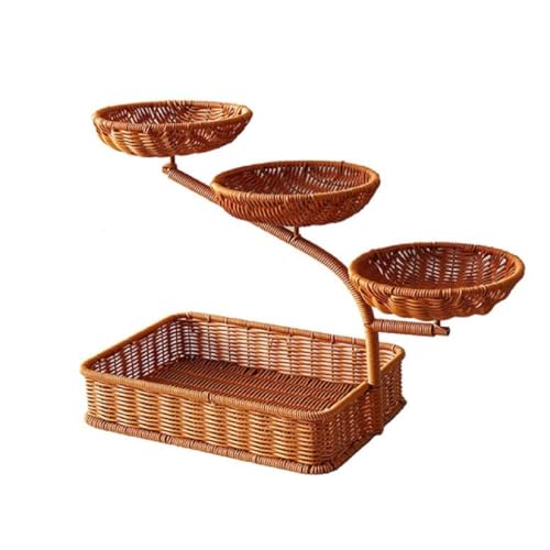 JUNYFFF Cesta De Frutas De 3 Niveles para Cocina, Soporte para Fruteros, Cestas De Almacenamiento De Frutas Desmontables, Soporte para Encimeras, Encimera De Cocina, Mesa De Comedor