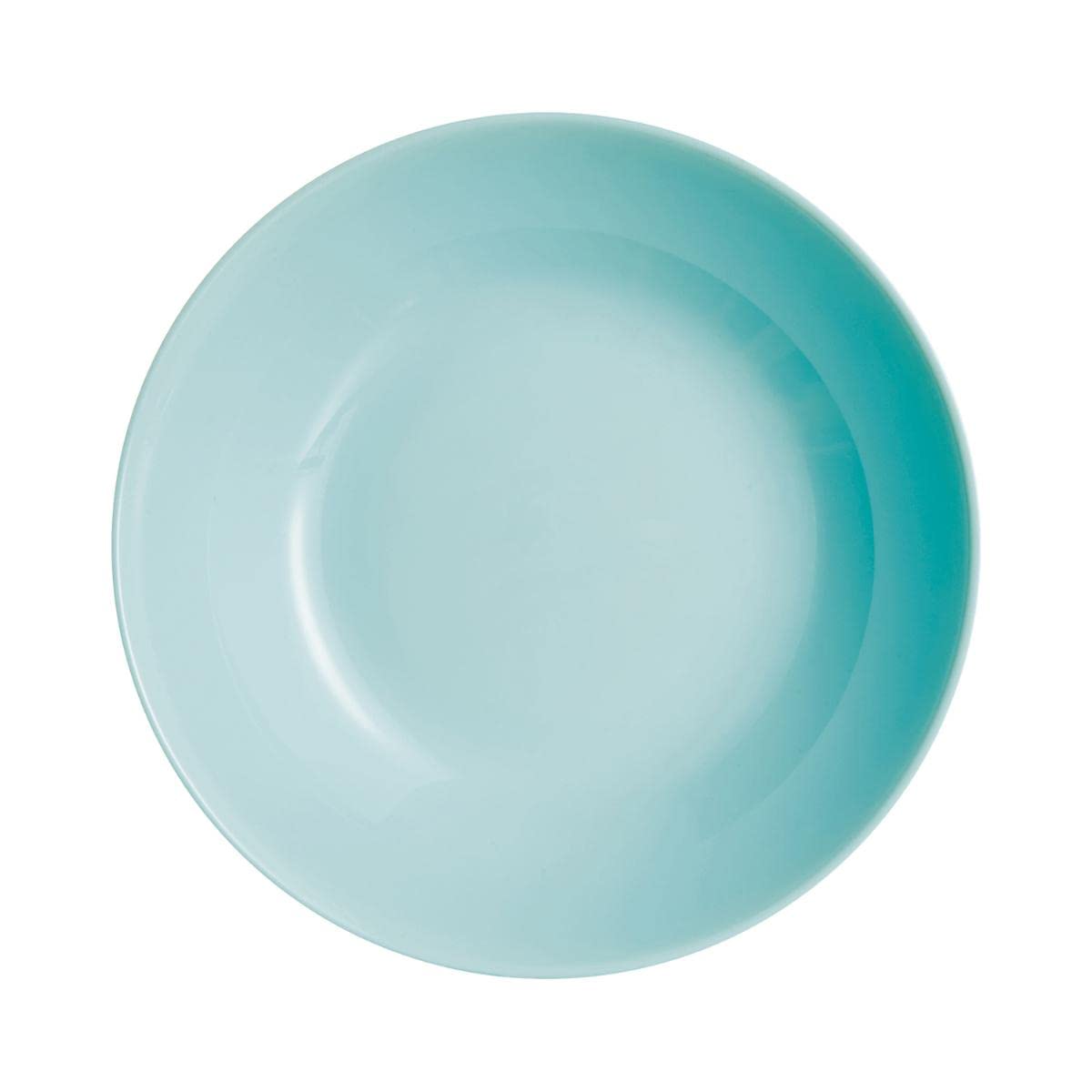 Luminarc Dajar Toughened Glass Deep Plate Dinner Plate Diwali Turquoise 20 cm Blue