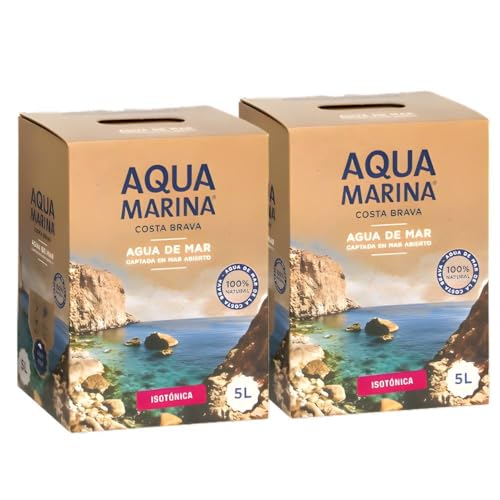 AquaMarina Costa Brava Agua de Mar Isotónica 100% Natural Hidratación Deportiva y Bienestar | 1 Bag-in-Box 3L con Grifo Incorporado | Calidad Mediterránea (2, Bag-in-Box 5 LITROS)