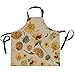 Van Gogh - Delantal ajustable con 2 bolsillos, uniforme de cocina, correa ajustable para el cuello para mujeres y hombres, cocina, limpieza, trabajo, hornear, jardinería