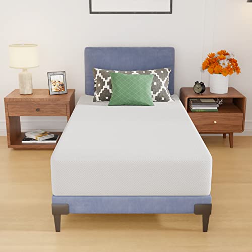 Image of PayLessHere | 10 Inch Twin Mattress | Medium Firm Base Foam Mattress | Removable Washable Zipper Cover | Breathable & Comfortable | White | Bed in a Box | CertiPUR-US Certified