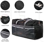 REDCAMP Extra Large Duffle Bag Lightweight, 96L Waterproof Travel Duffle Bag Foldable Thin for Men Women, Black