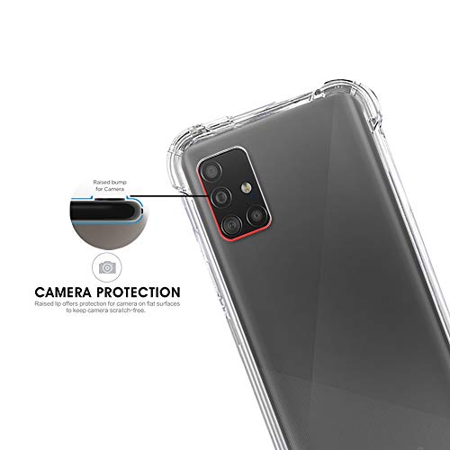 Image of TheGiftKart Transparent Crystal Clear Back Cover Case for Samsung Galaxy A71 Case | Shockproof Soft TPU Case | Cushioned Edges for Ultimate Protection Back Cover Case (TPU, Transparent)