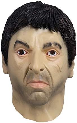 MASCARELLO Realistic Male Human Head Latex Mask Strong Man Face Mask Party Cosplay Halloween Costumes