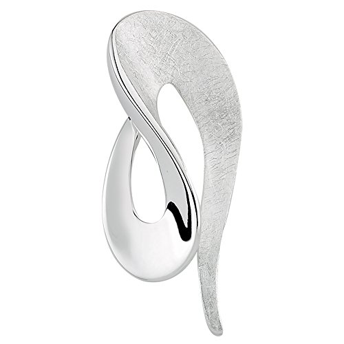 Preisvergleich Produktbild Vinani Design Anhänger verschlungen elegant geschwungen gebürstet glänzend Sterling Silber 925 2AMG-EZ