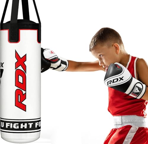 RDX Kinder-Boxsack, 61 cm, MMA, schwer, inkl. Boxhandschuhe, gefüllt, Kickboxing, Muay Thai