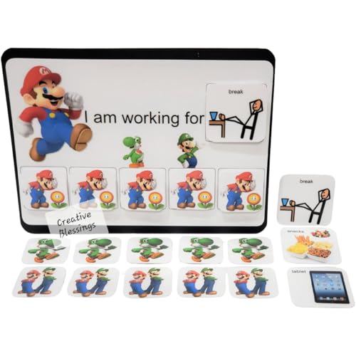 Character Token Reward Boards Great Reinforcer for Autism, Behavior, ADHD, and ADD for Boys, Girls, Students, Toddlers 5.75h x 7.75w