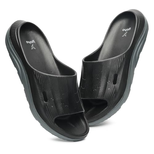 Image of YOHO Twin Sliders for Men | Comfortable, Waterproof, Lightweight & Anti Skid Slides for Everyday Use | Monsoon Footwear for Men, Boys & Gents