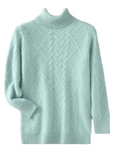 Men's High Neck Sweater Pullover Long Sleeve Winter Casual Thick Slim Fit Winter Warm Sweater