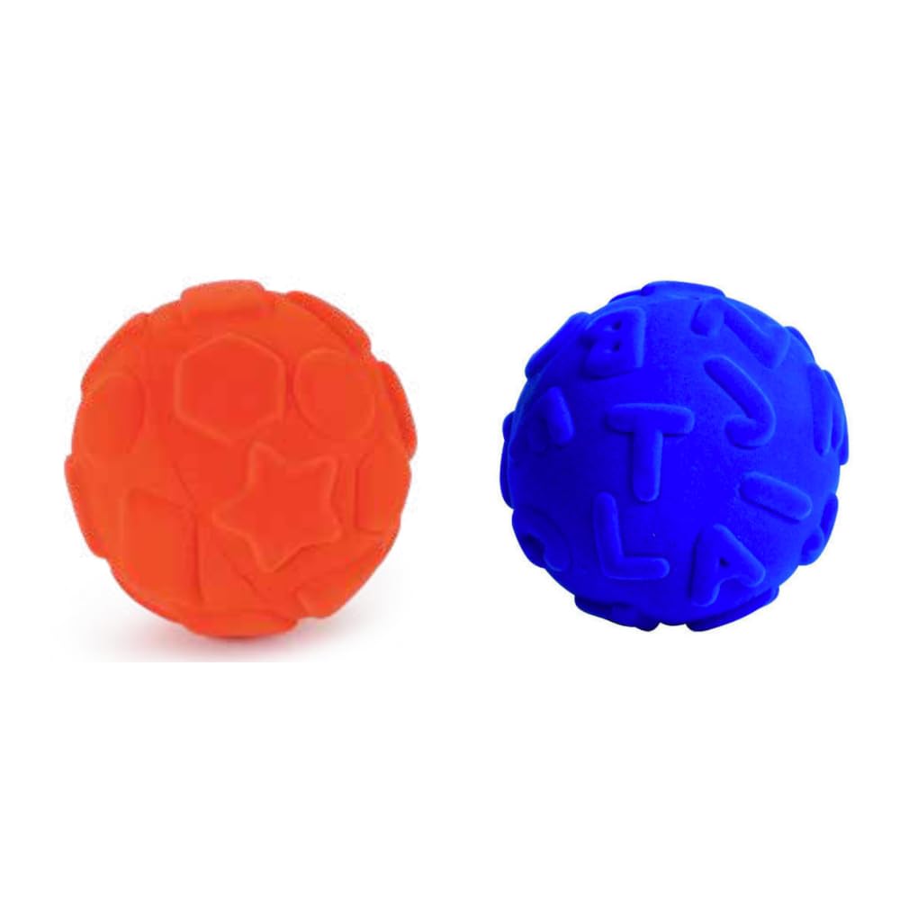 Rubbabu Bright Colour Educational Balls – 100% Natural Rubber Foam Toys. Set of 2 Alphabet & Shape Embossed Soft Balls on a Fuzzy Tactile Surface. Safe for Kids Toddlers & Children 0-7 Years (B0CC4XM6MP) Amazon Price History, Amazon Price Tracker