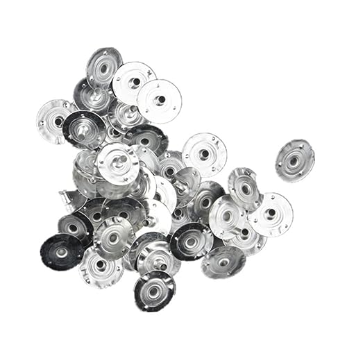 Homoyoyo 300pcs DIY Candle Wicks Bases Metal Candle Making Supplies Natural Look for Wax Cups Long-Lasting Metal Wick Holders for Handmade Candles