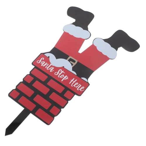 Kisangel Weihnachtliches Garten Schild Acryl Weihnachtsdeko für Außenbereich mit Erdspieß zur Gestaltung von Garten und Einfahrt Wetterfest und Langlebig