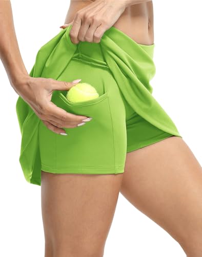 Image of icyzone Athletic Tennis Skirts for Women with Pockets Shorts, Workout Running Golf Skorts