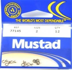 Mustad Classic Snap Hooks Fly Line Pin with Slice in Shank (pack of 12)