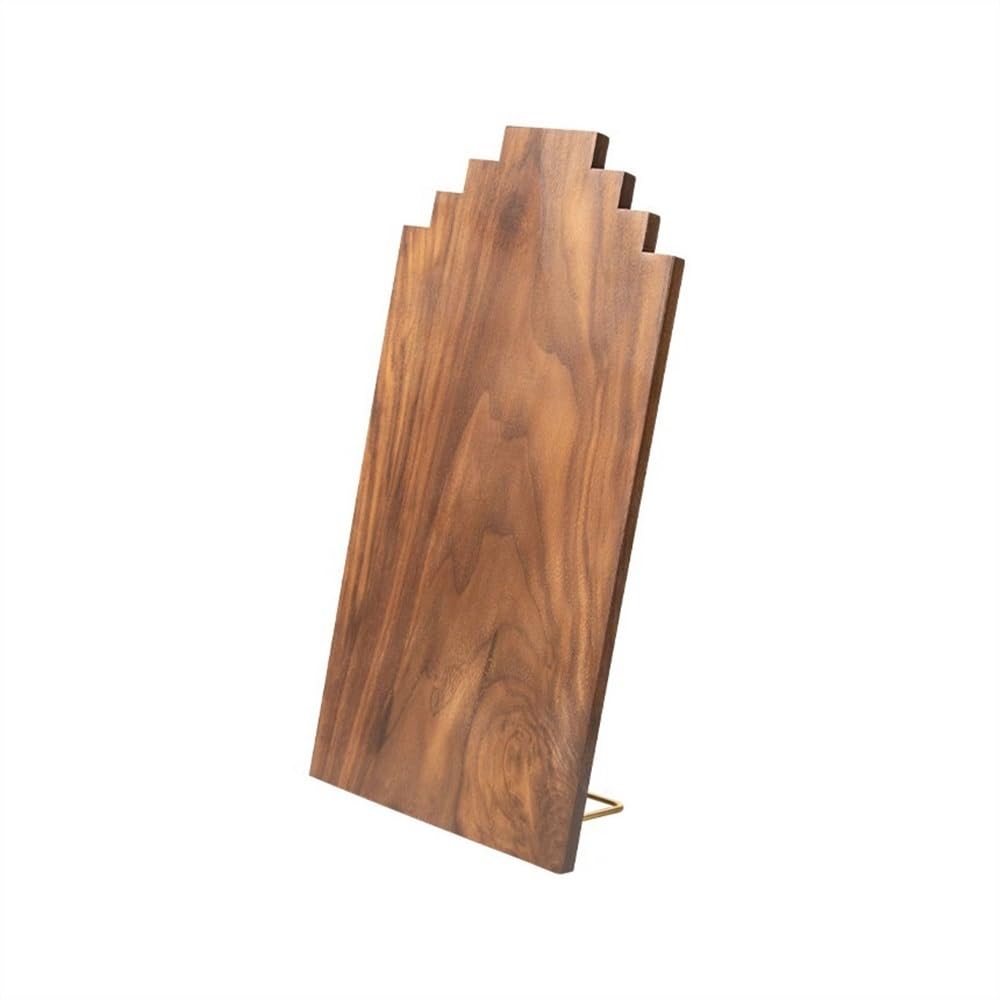 QINGGANG-0224 jewelry organizer Props Creative Geometric Jewelry Rack Artistic Feeling Vertical High-grade Necklace Stand Walnut Wood Necklace Display for dressing table
