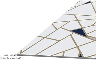 Retro Self Adhesive 12-Inch Vinyl Floor Tiles, 20 Tiles - 12" x 12", Edge Pattern - Peel & Stick, DIY Flooring for Kitchen, Dining Room, Bedrooms & Bathrooms by Achim Home Decor, Blue/Cream