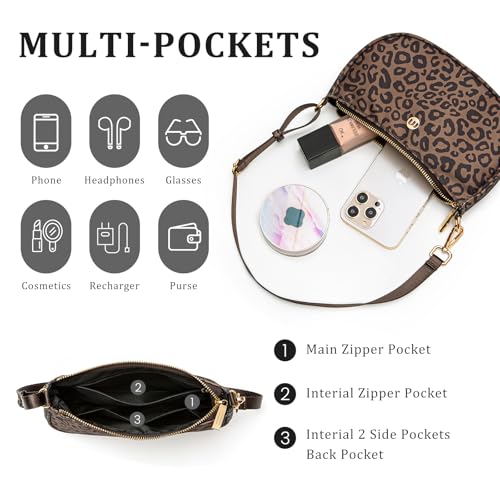 Image of Shoulder Bag for Women Handbags with Adjustable Strap Underarm Purse Mini Clutch Purses Trendy Crescent Bags 1L