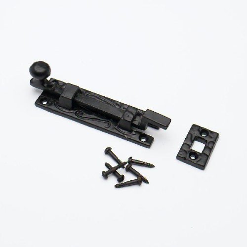 Quincaillerie en acier noir de 100 mm avec visserie incluse pour finition soignée