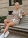 LILLUSORY Womens 2 Piece Summer Short Sets Lounge Outfits Spring Vacation Cruise Travel Resort Beach Loungewear Cute Pajamas Khaki L