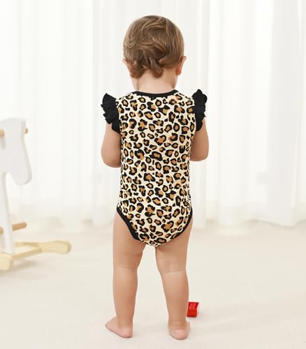 Baby Girl Bodysuit Newborn Ruffle Sleeveless Jumpsuit Soft Outfits Summer Clothes, Viscose Made from Bamboo 5