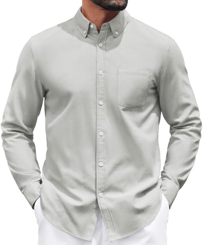 COOFANDY Men's Long Sleeve Casual Button Down Shirt
