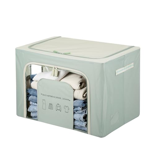 Caja armario 60x42x40 cm doble cremallera y texto verde