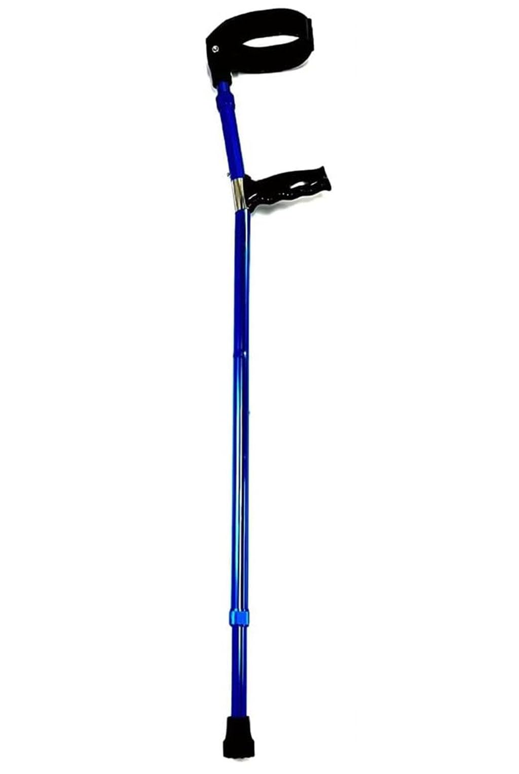 Muletas de codo plegables, muletas telescópicas para antebrazo, altura ajustable, puño ergonómico, aluminio ligero, incluye 1 muleta para mayor movilidad