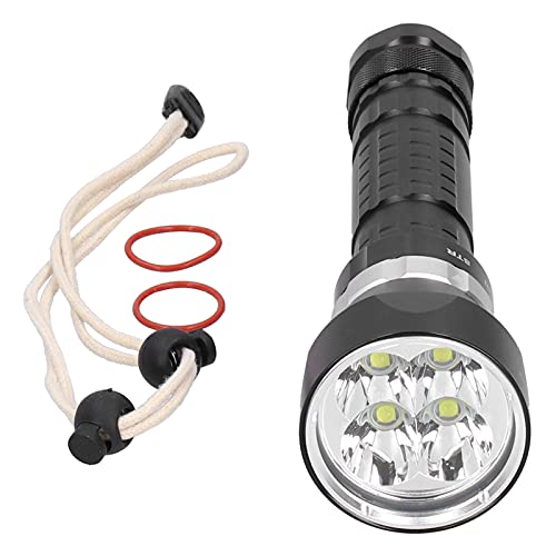 Xolsurg LED Waterproof Portable Diving Flashlight with Lanyard Professional Underwater Lighting for Diving Enthusiasts