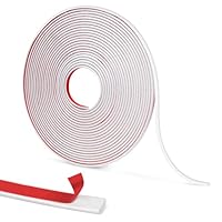 GoldOars 10m Zierleisten Selbstklebend Deckenleisten Stuckleisten Wand Flexible für Fliesen Schrank Spiegel Decke Boden Platte, Helles Weiß