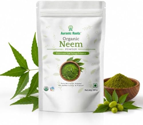 Organic Neem Powder | Raw Neem Leaf | Perfect for Skin Health, Detoxification and Immune Support | USDA Certified | Pack of 1