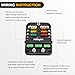 Nilight 6 Way Fuse Relay Block with Acc Control Negative Bus 12V Blade Holder ATC/ATO Box Label Stickers Waterproof Cover Panel for Automotive Cars Motorcycle RVs Vans